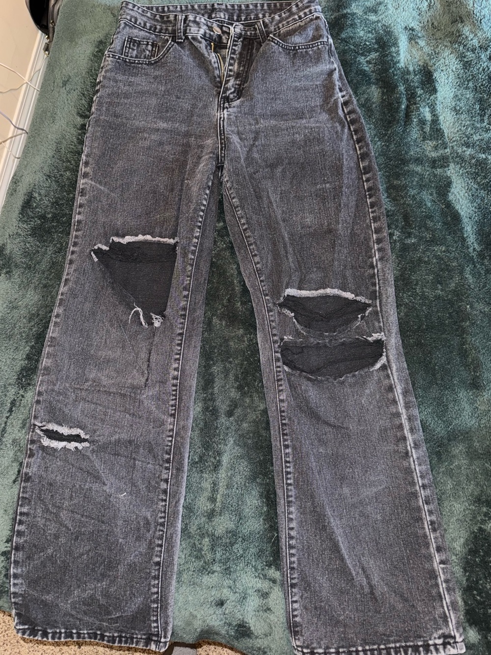 SHEIN Black High-Rise Denim Jeans